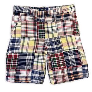 Polo Ralph Lauren Boys Patchwork Madras Plaid Shorts Multicolor Size 5